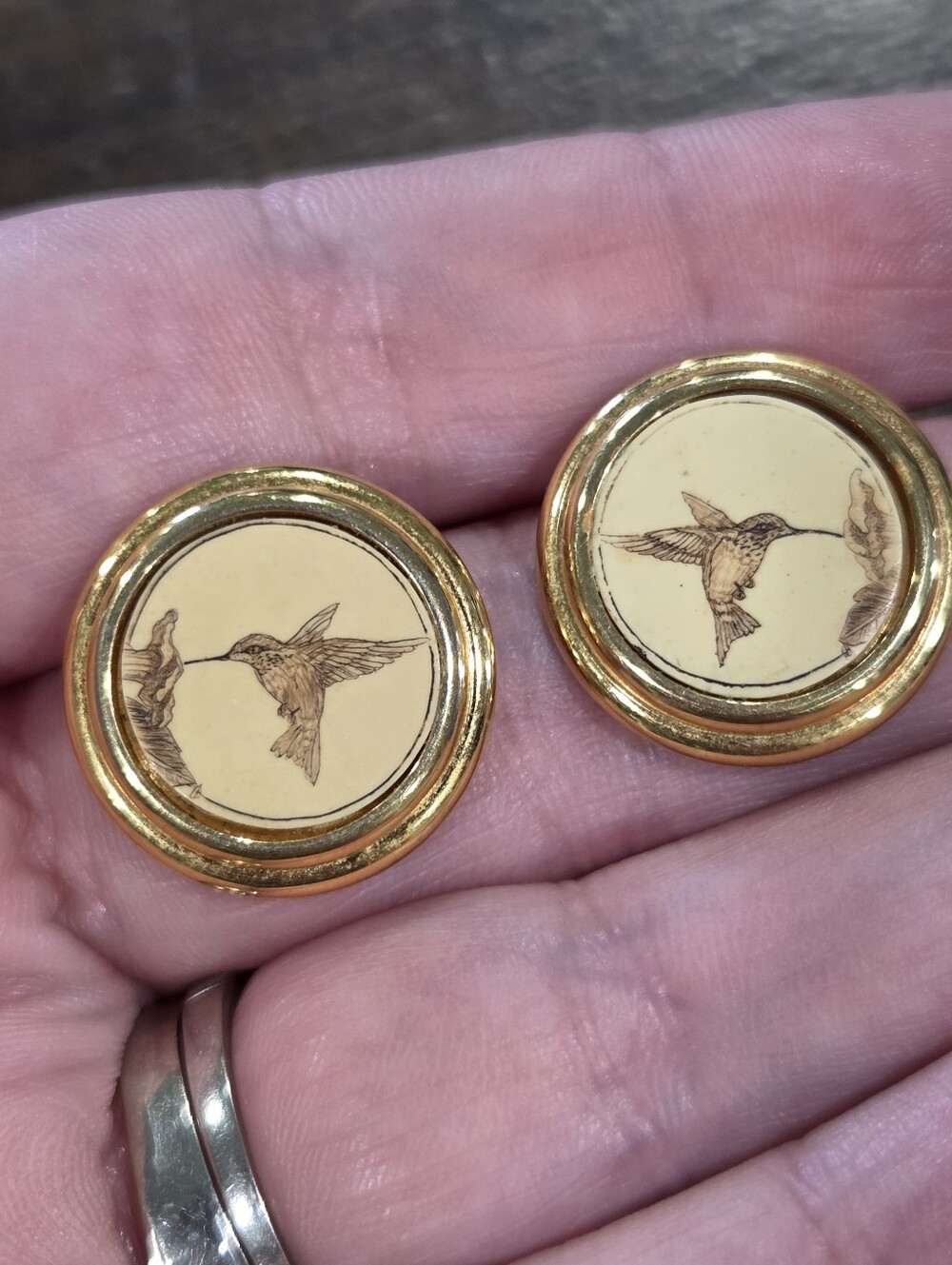Stephen Barlow Hummingbird Vintage Earrings